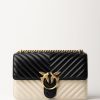 Pinko Borsa Love One Classic Bicolore Nero/Bianco-Antique Gold Online