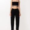 Elisabetta Franchi Crop Top In Maglia Con Greca Geometrica Nero/Tortora Hot