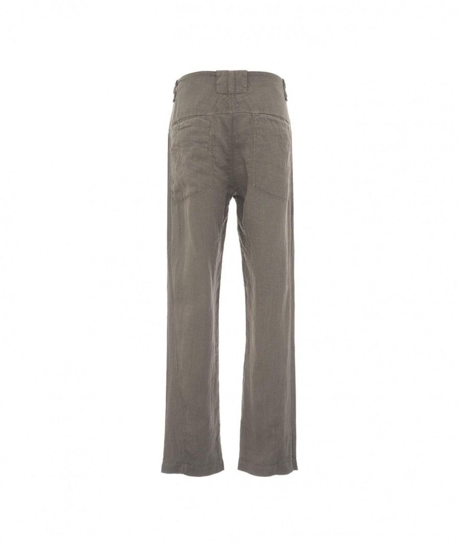 Transit Pantaloni In Lino Verde Clearance