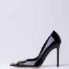 Elisabetta Franchi Pumps In Vernice Con Logo Nero Online