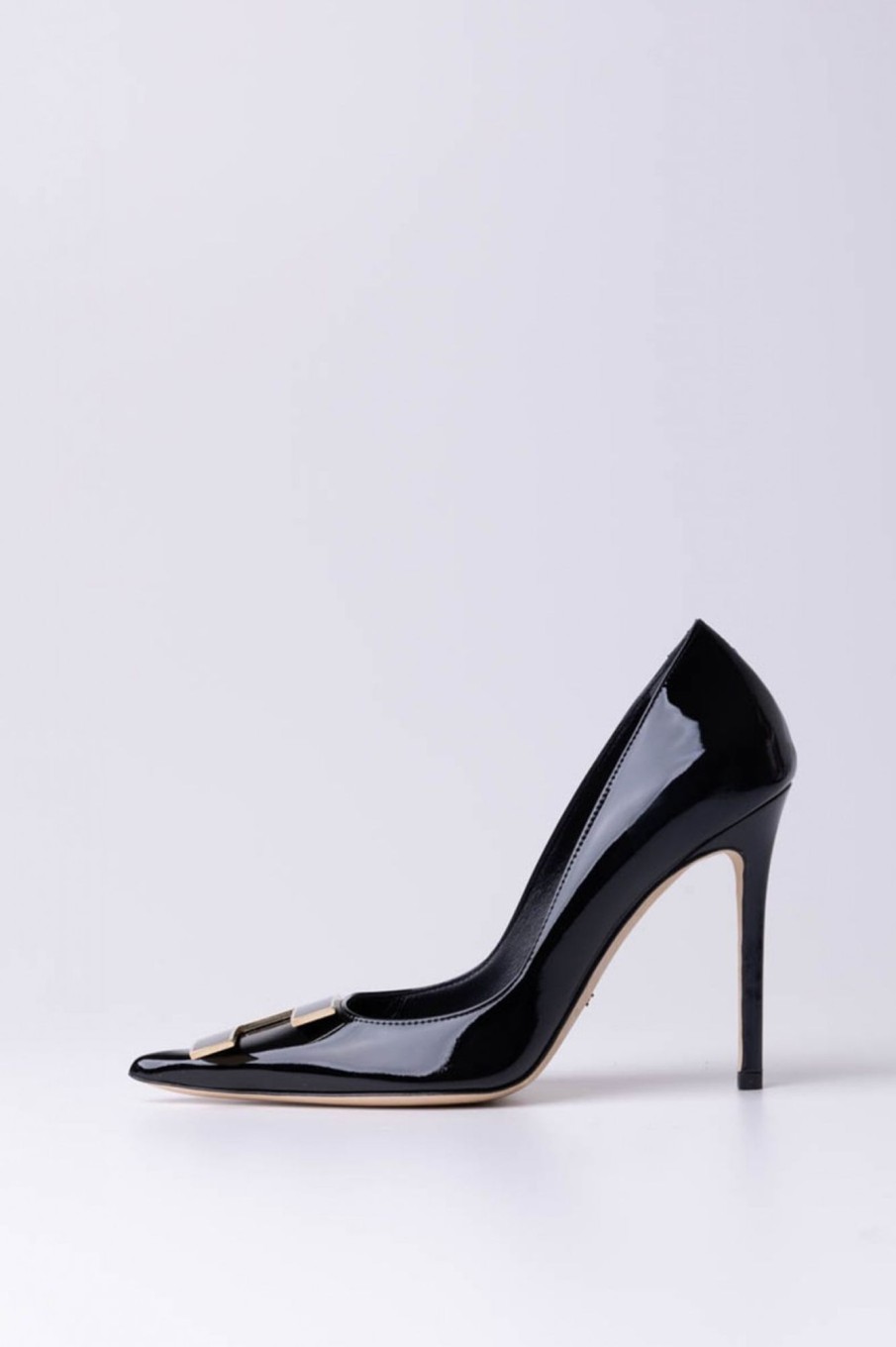 Elisabetta Franchi Pumps In Vernice Con Logo Nero Online