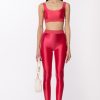 Elisabetta Franchi Leggings In Lycra Con Elastico Logato Fuxia New