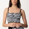 Michael Kors Top Con Motivo Zebrato Black/White Online