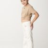 ELISABETTA FRANCHI BAMBINA T-Shirt Con Aperture E Placchetta Logo Sand Clearance