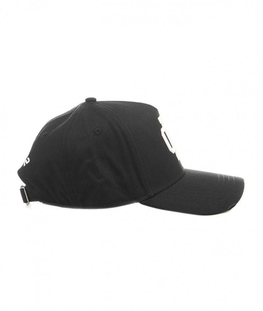 Dsquared2 Baseball Cap Con Ricamo Logo Nero Clearance