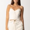 Elisabetta Franchi Top Bustier In Cr00Eape Burro New