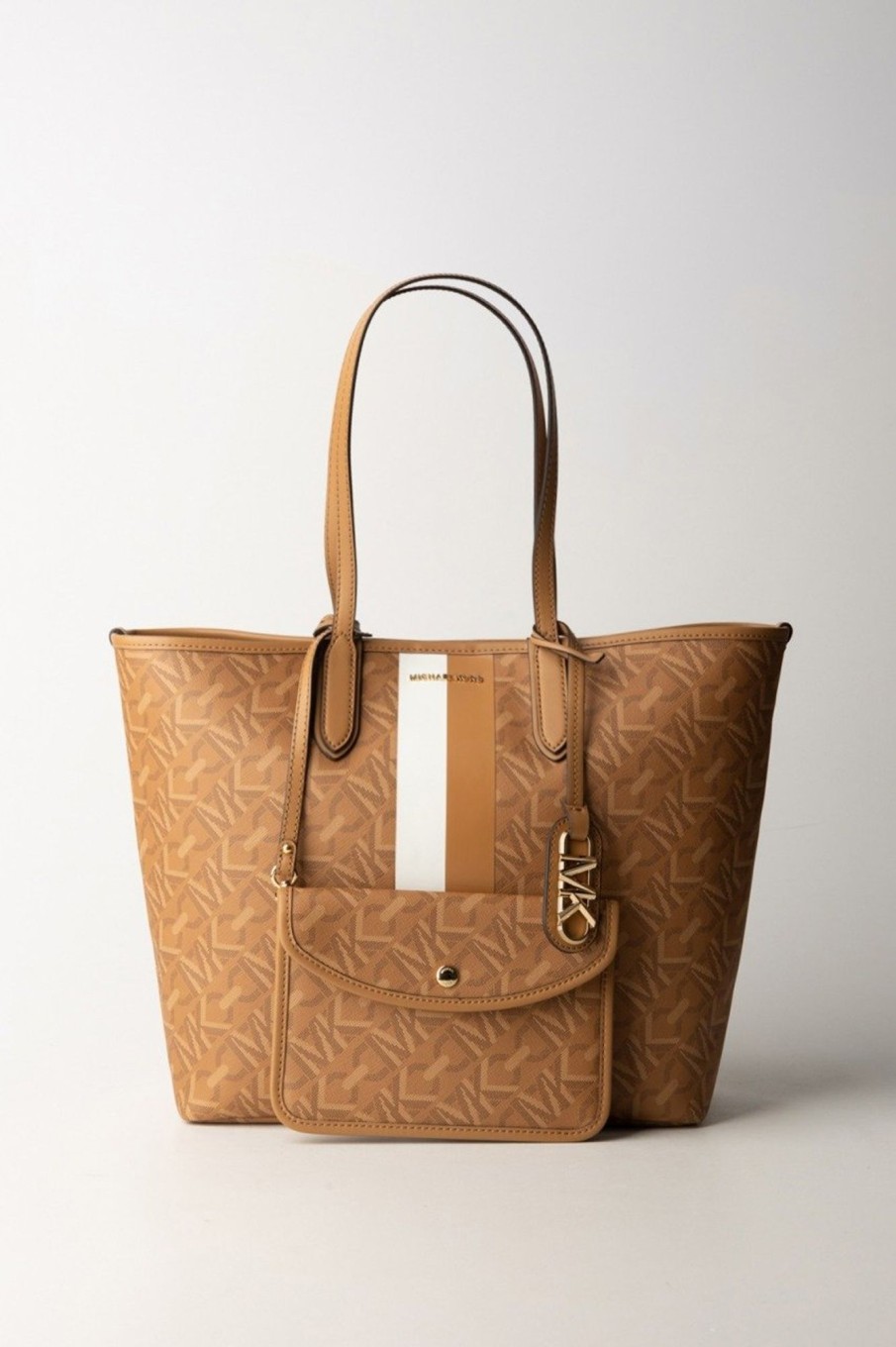 Michael Kors Tote Bag Con Stampa Logo Pale Peanut Online