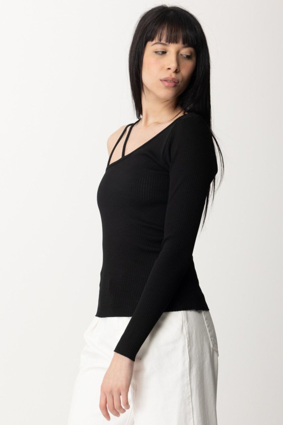 Replay Maglia A Costine Monospalla Black Online