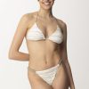 Me Fui Bikini A Triangolo Con Intreccio Al Fianco Beige Hot