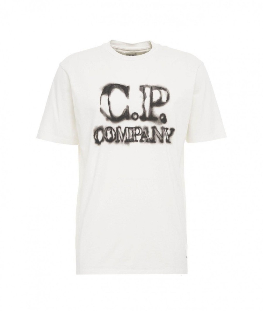 Cp company T-Shirt Con Logo Bianco Clearance