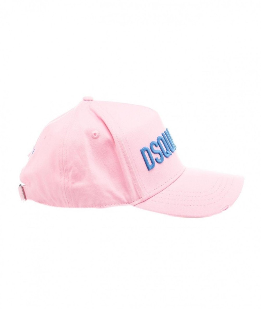 Dsquared2 Baseball Cap Con Ricamo Logo Ra Chiaro Rosa Chiaro Hot