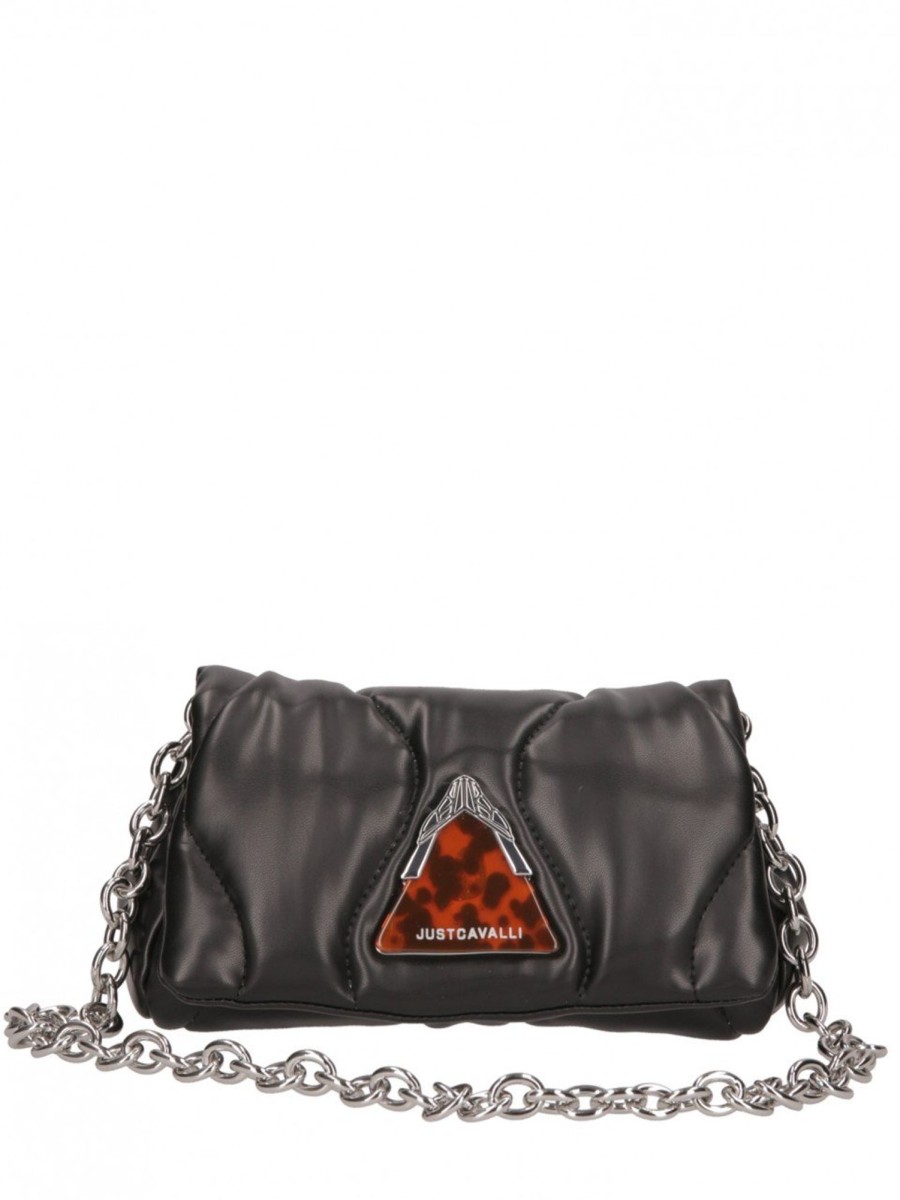 Just Cavalli Borsa A Spalla Piccola Trapuntata Con Logo Black Clearance