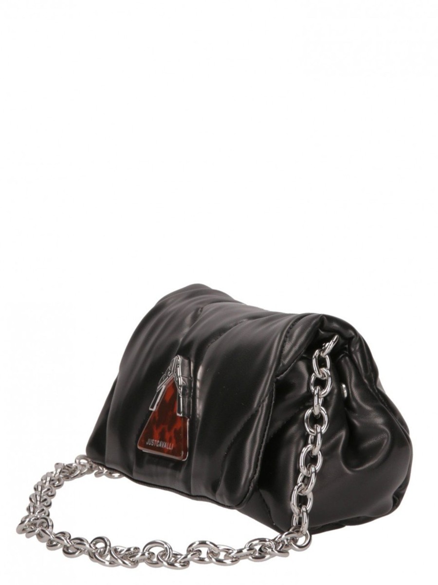 Just Cavalli Borsa A Spalla Piccola Trapuntata Con Logo Black Clearance