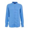 Bastoncino Camicia Simo In Lino Blu Clearance