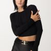 Elisabetta Franchi Maglia Crop Con Bustier Nero New