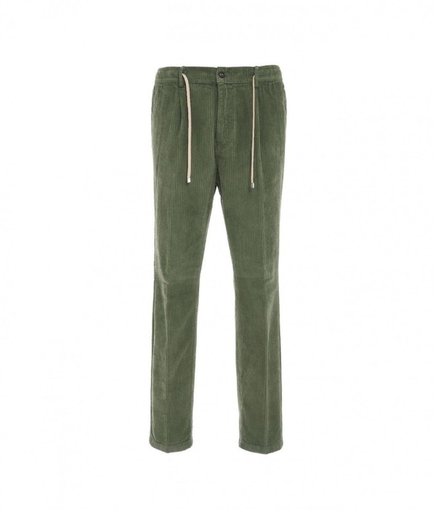 Cruna Joggers In Velluto A Coste Verde Clearance