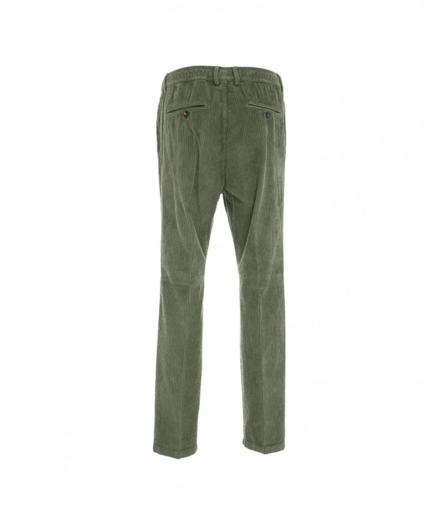 Cruna Joggers In Velluto A Coste Verde Clearance