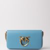 Pinko Love Click Baguette Mini Bag Azzurro Cielo-Antique Gold Best