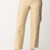 Twin-Set Pantaloni Cargo In Misto Lino Almond Milk Clearance