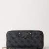 Guess Portafogli Eco Brenton Zip-Around Coal Logo Hot