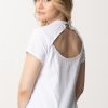 Twin-Set T-Shirt Con Cut-Out Sul Retro Bianco Ottico Online