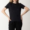 Elisabetta Franchi T-Shirt Con Ricamo Lettering Nero Online