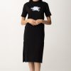 Karl Lagerfeld Abito Maxi T-Shirt Con Stampa Black Best