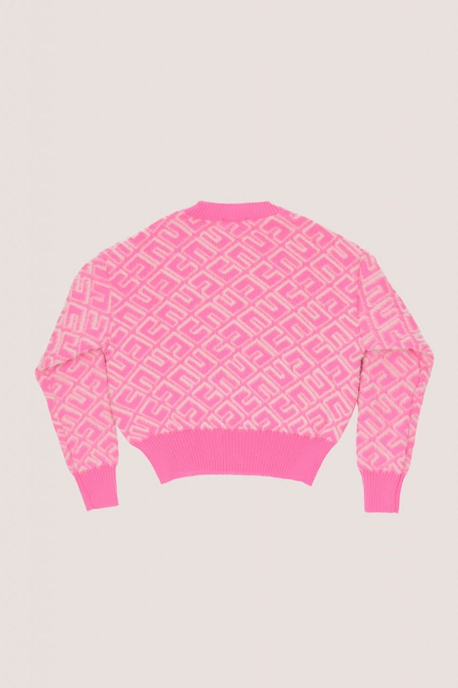 ELISABETTA FRANCHI BAMBINA Maglia Con Pattern Logo Cc Pink Fluo/Nero Online