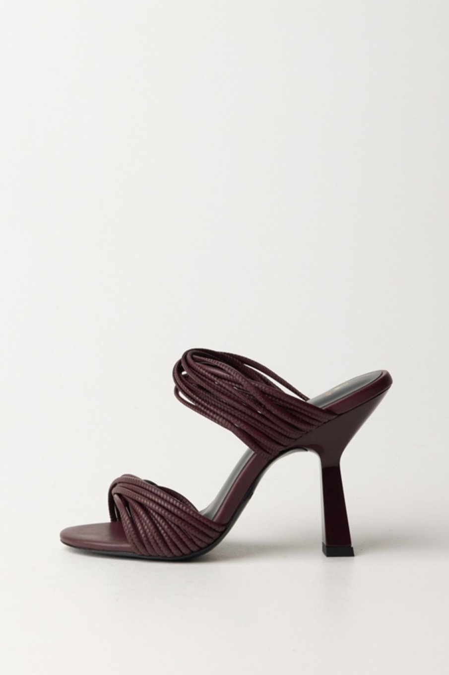 Patrizia Pepe Sandali Mules Con Intreccio Dark Plum Online