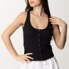 Pinko Top Con Bottoni E Logo Nero Limousine New