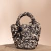 Manebi Mini Borsa A Mano In Rafia Camuflage Clearance