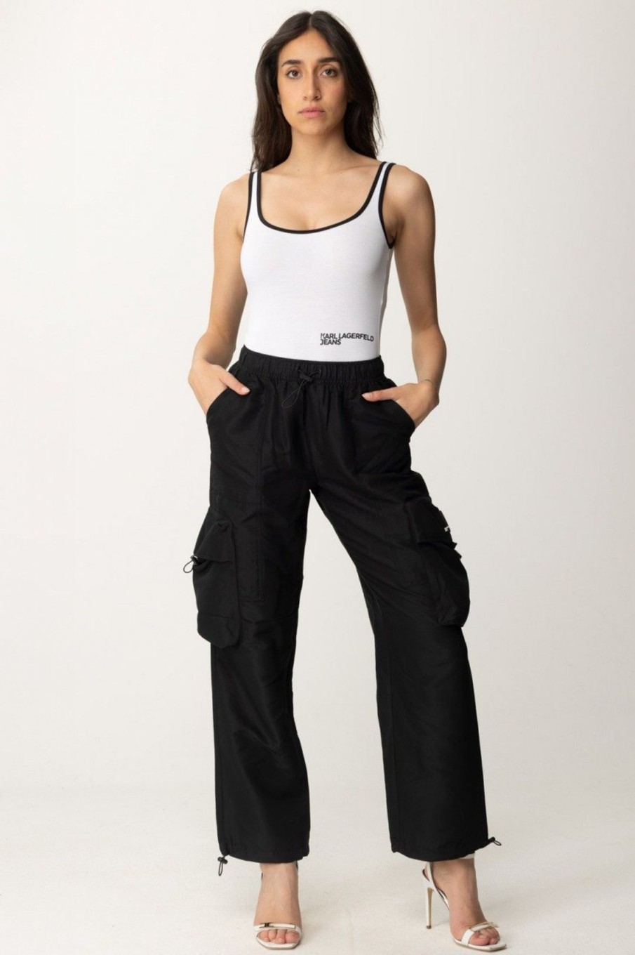 Karl Lagerfeld Pantaloni Cargo Utility Black Best