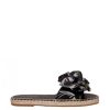 Twin-Set Sandali Flat Con Fiocco Leaves Chantilly/Nero Best