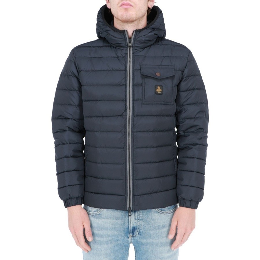 Refrigiwear Giacca Refrigiwear Uomo Piuma Cappuccio Hunter Jacket Dark Bue Dark Blue Online