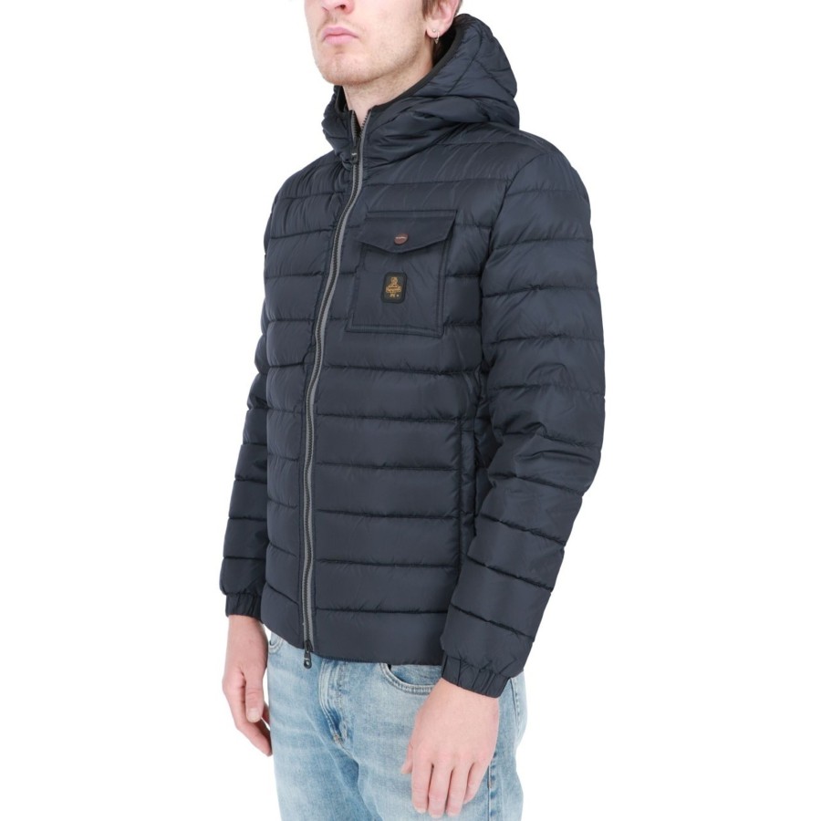 Refrigiwear Giacca Refrigiwear Uomo Piuma Cappuccio Hunter Jacket Dark Bue Dark Blue Online