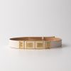 Elisabetta Franchi Cintura In Ecopelle Con Logo D00E9Co Burro Best