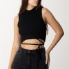 Aniye By Top Crop Con Criss-Cross Jenna Black New