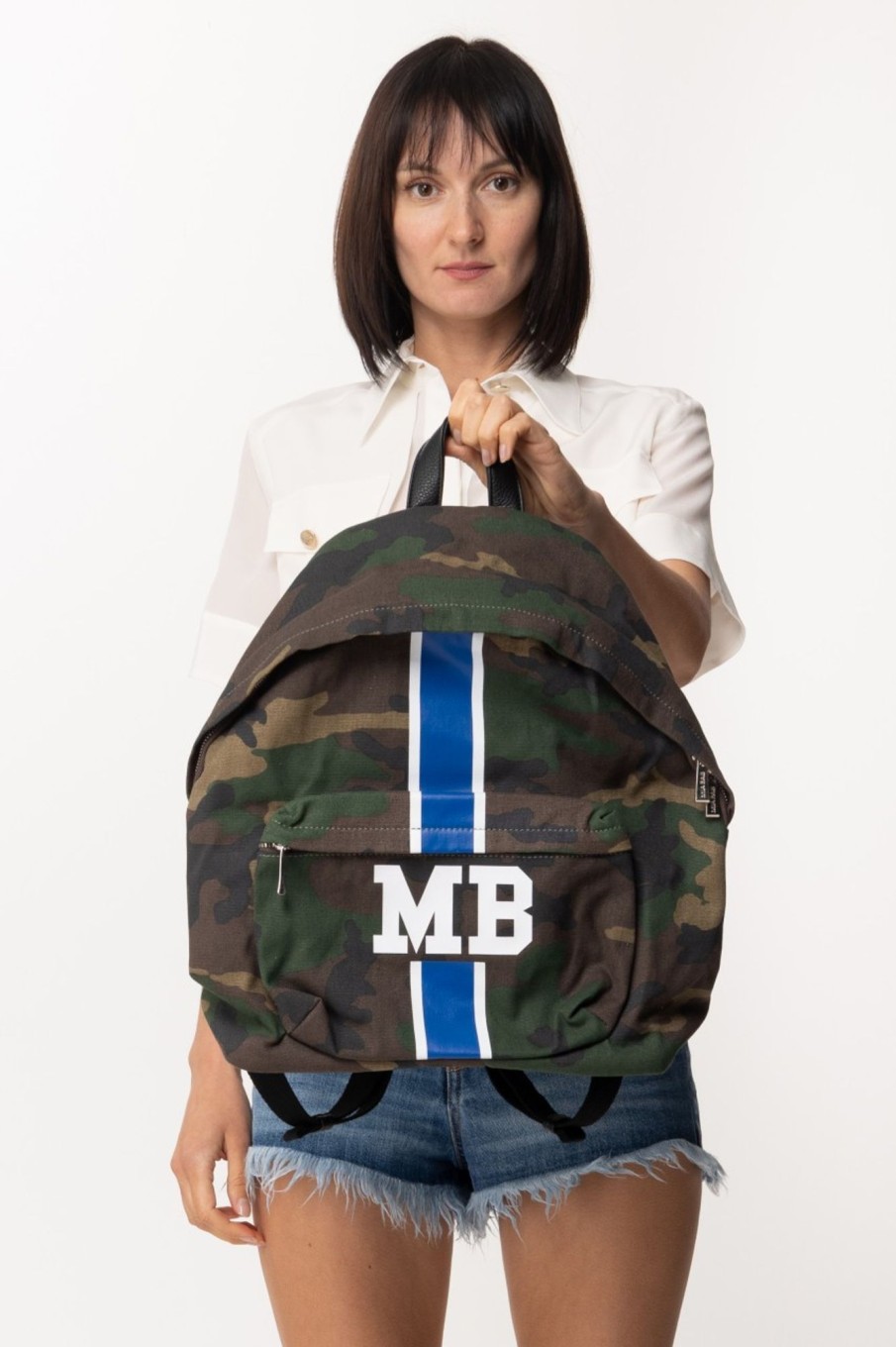 MIA BAG Zaino Camouflage Camouflage - Banda Blu E Bianca Wholesale