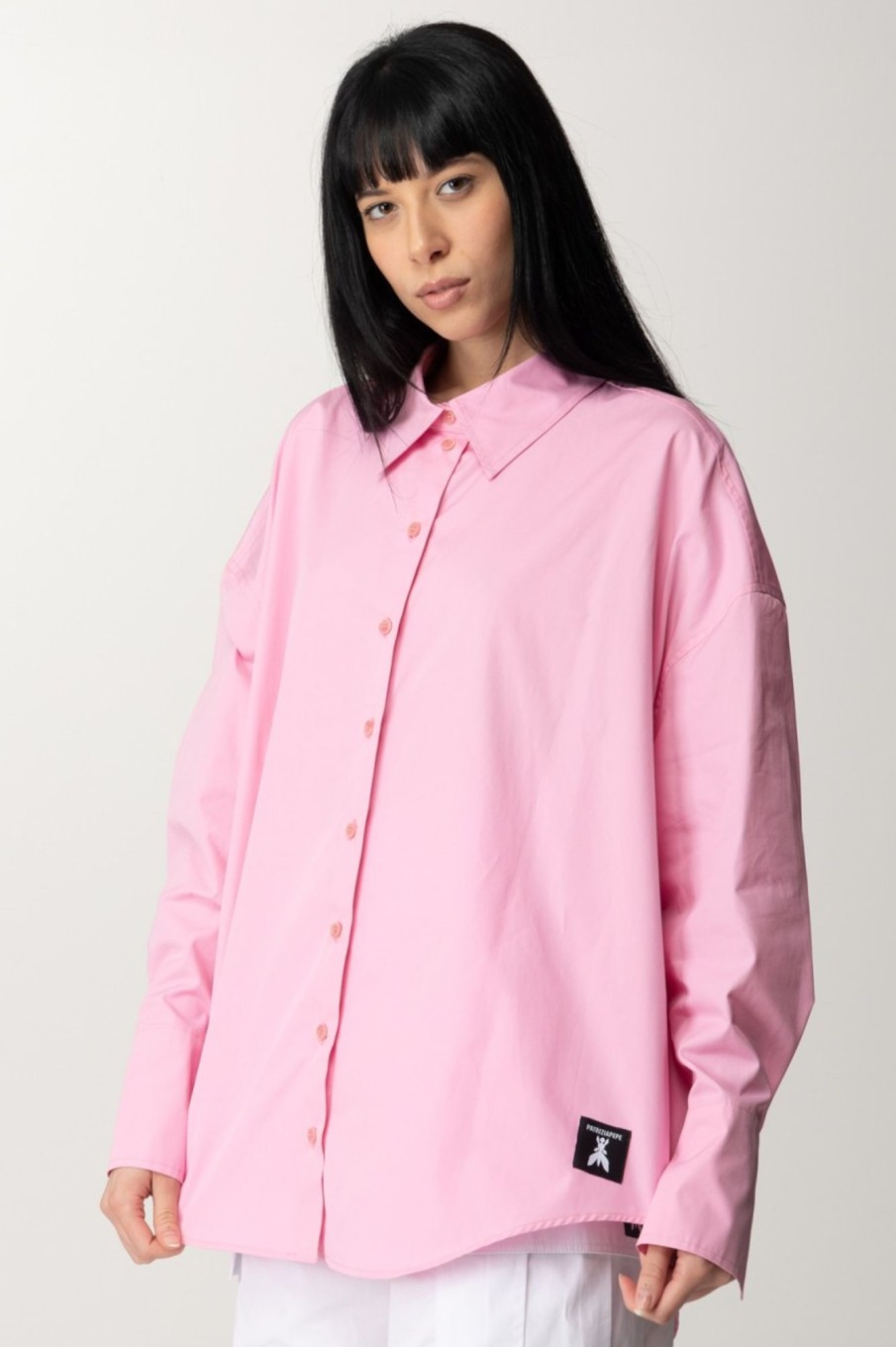 Patrizia Pepe Camicia In Cotone Fresh Pink Hot