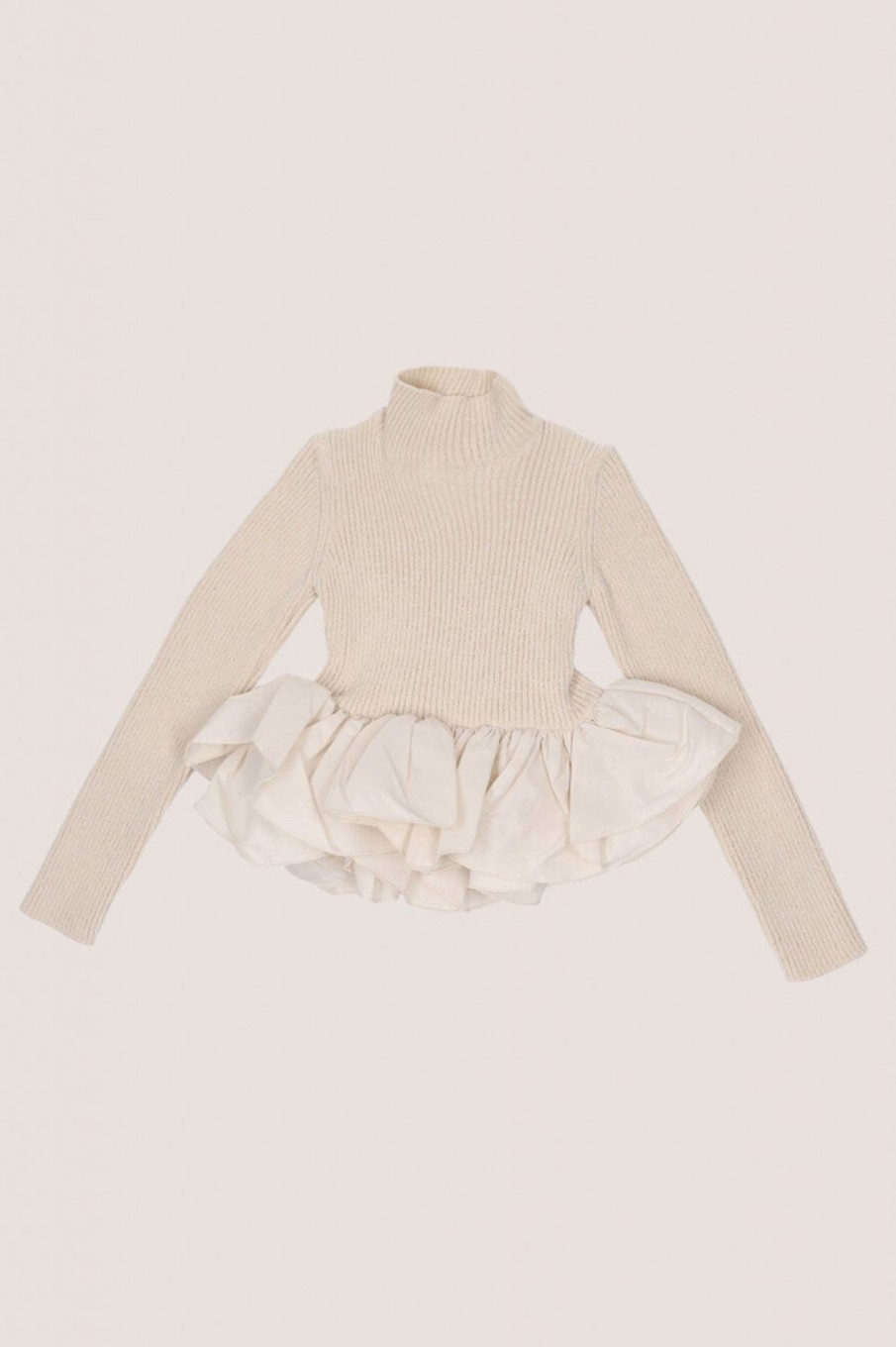 ELISABETTA FRANCHI BAMBINA Maglia In Ciniglia Con Rouches Burro Best