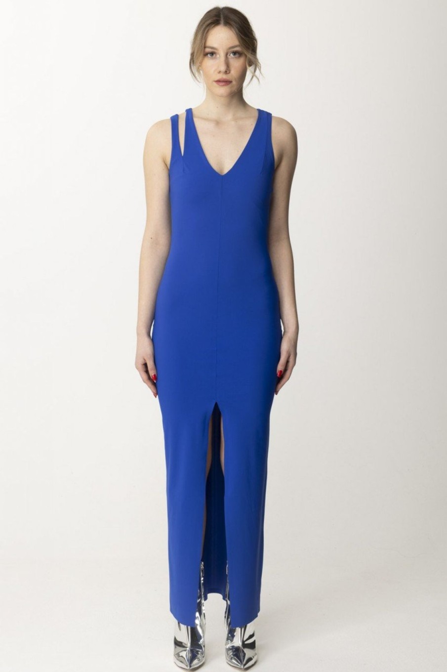 Patrizia Pepe Abito Con Dettaglio Cut-Out Blue Wave Hot