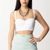 Elisabetta Franchi Top Bustier Con Collana Avorio Hot