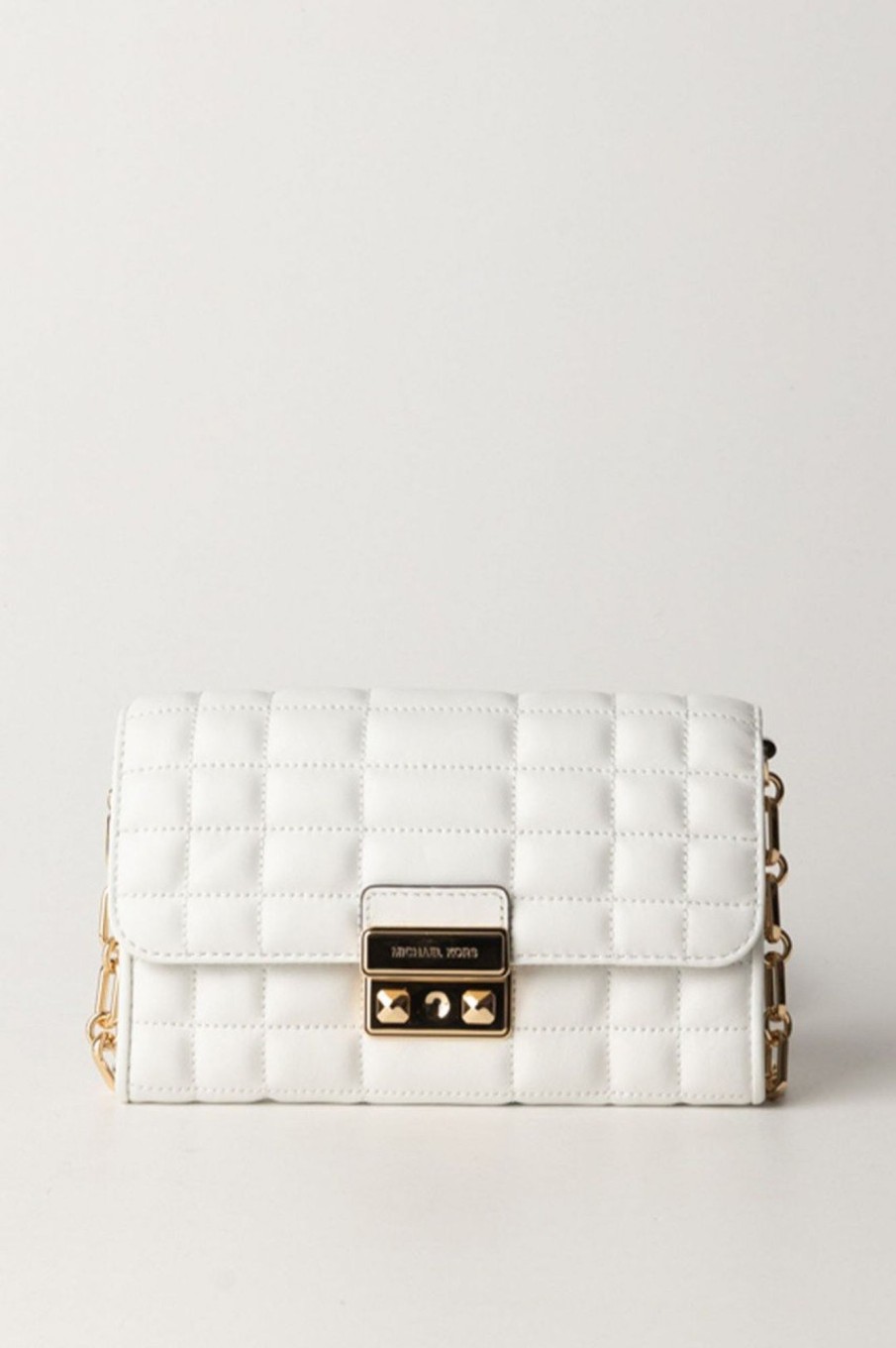 Michael Kors Borsa A Tracolla Tribeca Grande Optic White Hot