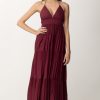 Patrizia Pepe Abito Pliss00E8 Dark Plum New