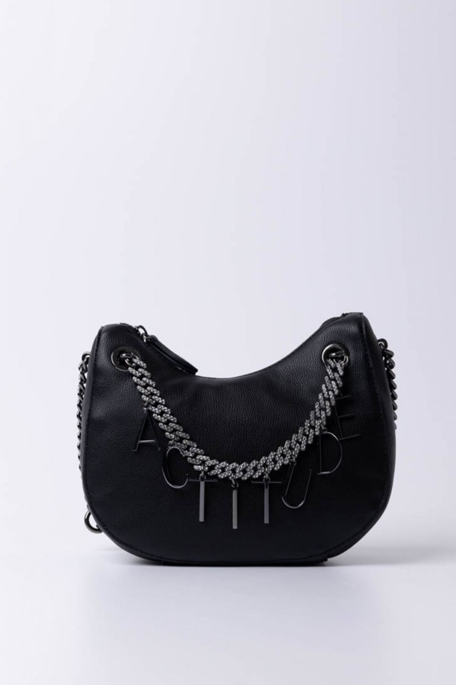 Twin-Set Hobo Bag Con Pendenti Logati Nero Wholesale