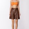 Simona Corsellini Crop Top Con Coppe Effetto Bustier Aperol Clearance