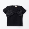 ELISABETTA FRANCHI BAMBINA T-Shirt Con Fiocco Logato Black/Black Best