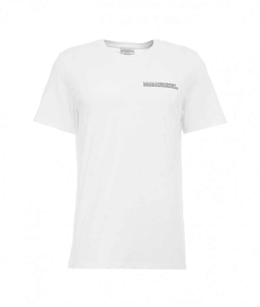 Ballantyne T-Shirt Con Stampa Bianco New