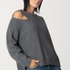 Pinko Maglia Tricot Con Spalla Cut-Out Grigio Rocca Hot