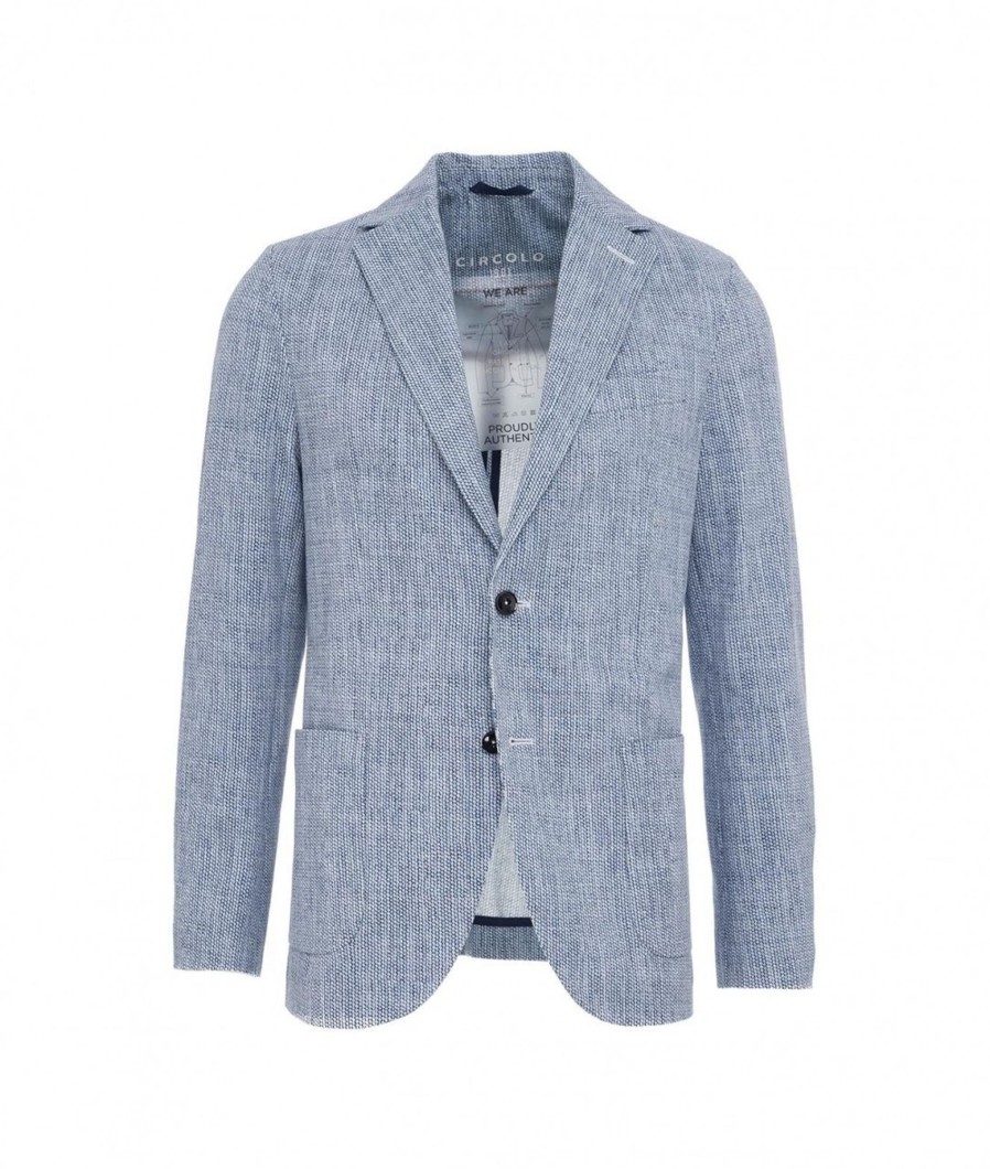 Circolo 1901 Blazer In Piquet Blu Wholesale